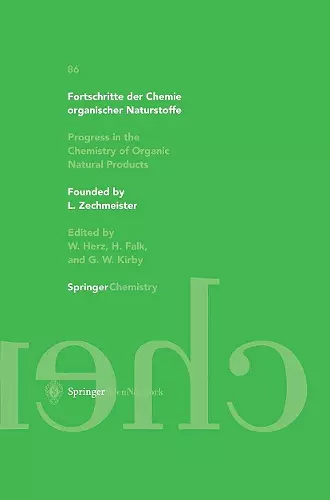 Fortschritte der Chemie organischer Naturstoffe / Progress in the Chemistry of Organic Natural Products 86 cover