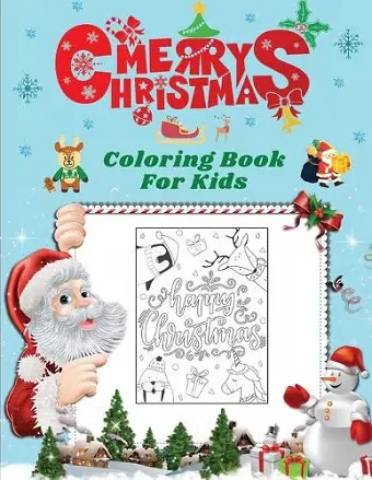 Merry Christmas Coloring Book For kids cover