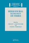 Behavioural Ecology of Fishes cover