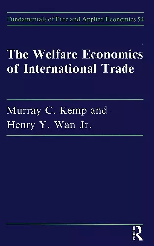 Welfare Economics Of Internati cover