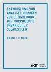 Entwicklung von Analysetechniken zur Optimierung der Morphologie organischer Solarzellen cover