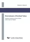 Determinants of Residual Values. Empirical Analyses of Price Effects in the Used-Car Market cover