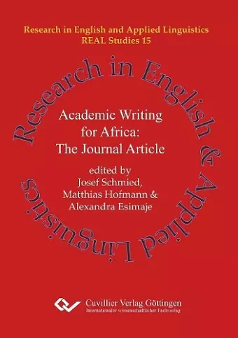 Academic Writing for Africa cover