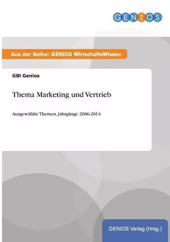 Thema Marketing und Vertrieb cover