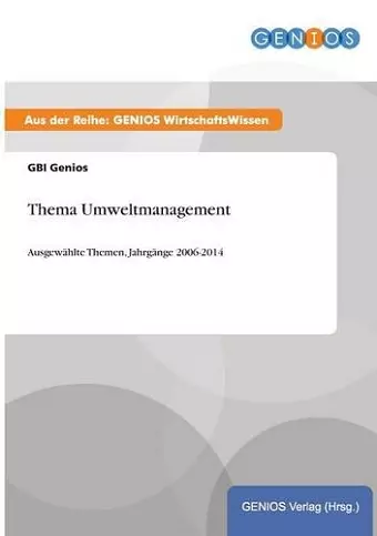 Thema Umweltmanagement cover