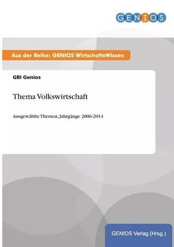 Thema Volkswirtschaft cover