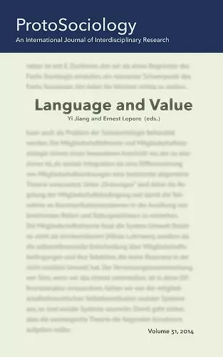 Language and Value cover