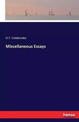 Miscellaneous Essays cover