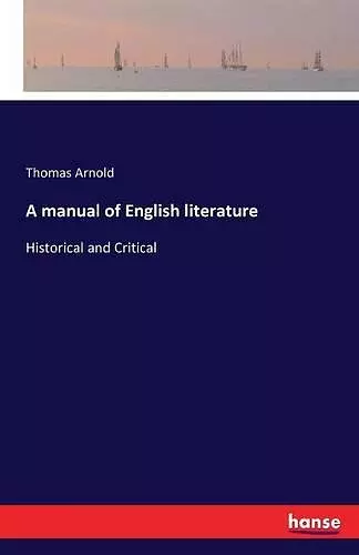 A manual of English literature cover