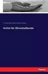 Archiv für Ohrenheilkunde cover