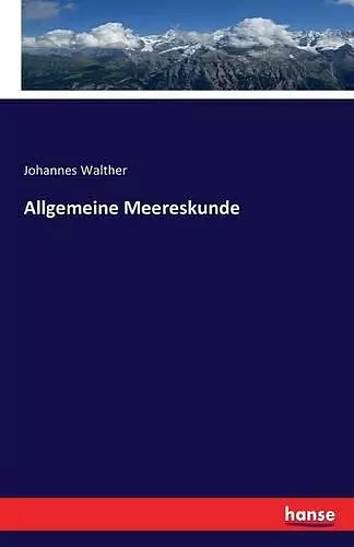 Allgemeine Meereskunde cover