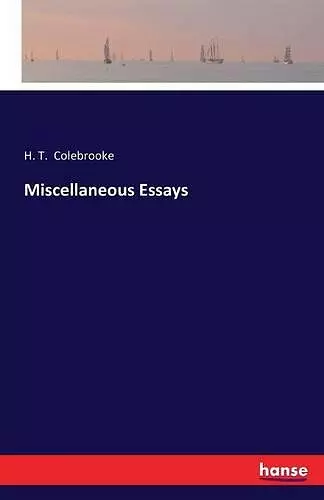 Miscellaneous Essays cover