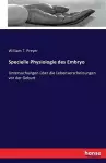 Specielle Physiologie des Embryo cover