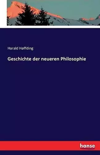 Geschichte der neueren Philosophie cover