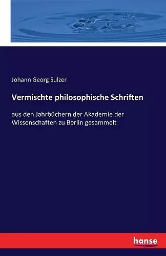 Vermischte philosophische Schriften cover