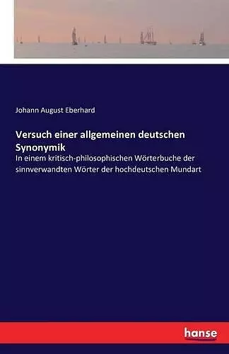 Versuch einer allgemeinen deutschen Synonymik cover