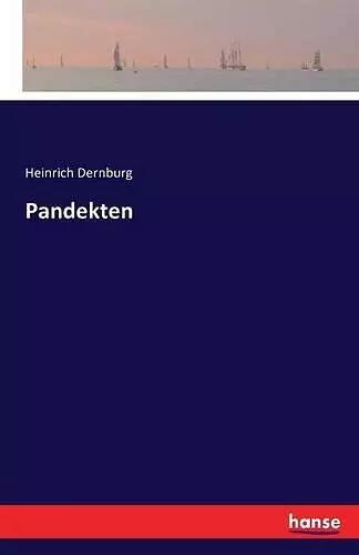 Pandekten cover