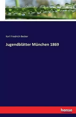 Jugendblätter München 1869 cover