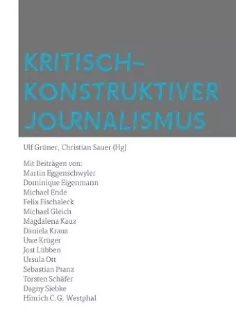 Kritisch-konstruktiver Journalismus cover