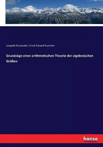 Grundzüge einer arithmetischen Theorie der algebraischen Größen cover