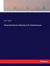 Historischkritisches Wörterbuch für Dichterfreunde cover