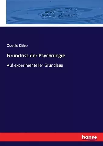 Grundriss der Psychologie cover