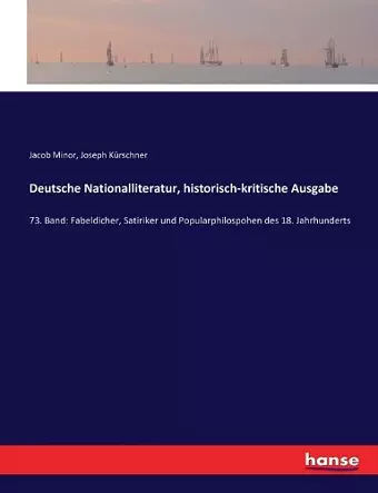 Deutsche Nationalliteratur, historisch-kritische Ausgabe cover