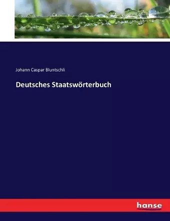 Deutsches Staatswörterbuch cover