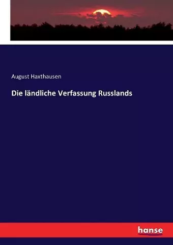 Die ländliche Verfassung Russlands cover