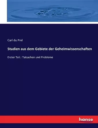 Studien aus dem Gebiete der Geheimwissenschaften cover