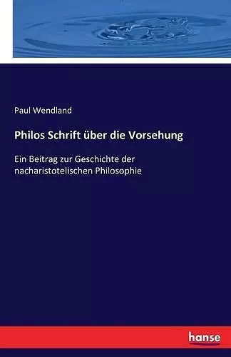 Philos Schrift über die Vorsehung cover