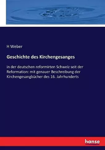 Geschichte des Kirchengesanges cover