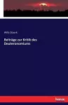 Beiträge zur Kritik des Deuteronomiums cover