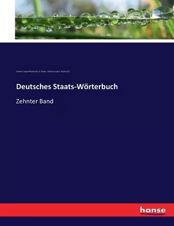 Deutsches Staats-Wörterbuch cover