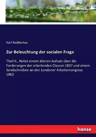 Zur Beleuchtung der socialen Frage cover