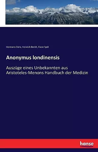 Anonymus londinensis cover