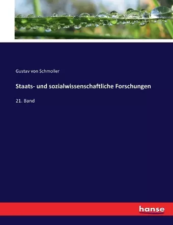 Staats- und sozialwissenschaftliche Forschungen cover