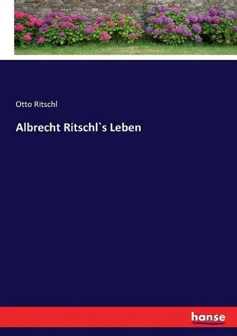 Albrecht Ritschl`s Leben cover