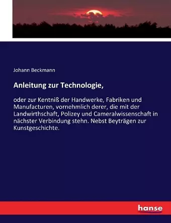 Anleitung zur Technologie, cover