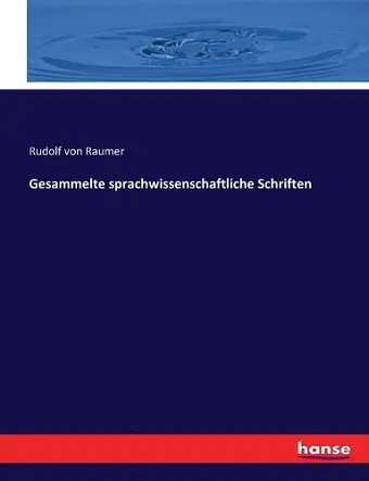 Gesammelte sprachwissenschaftliche Schriften cover
