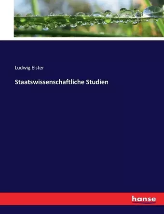 Staatswissenschaftliche Studien cover