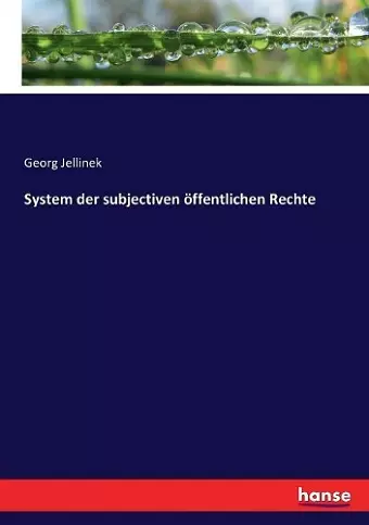 System der subjectiven öffentlichen Rechte cover