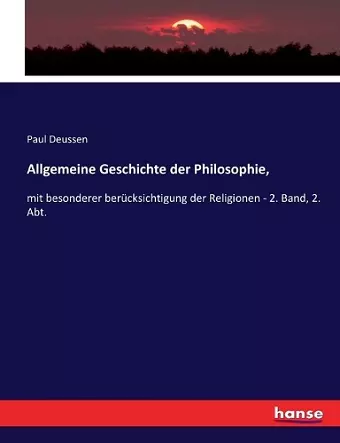 Allgemeine Geschichte der Philosophie, cover