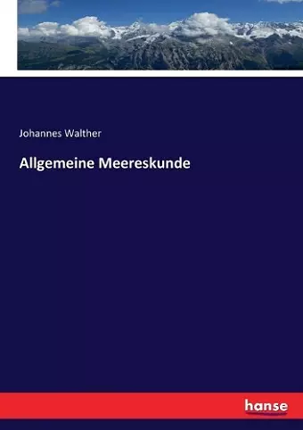 Allgemeine Meereskunde cover