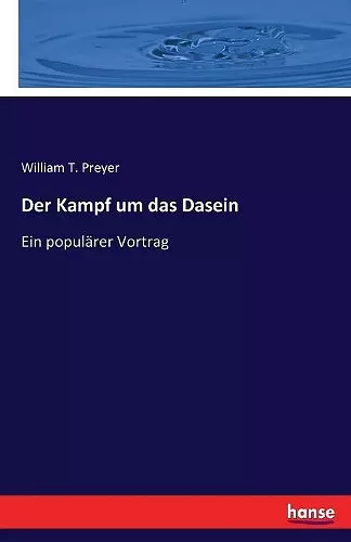 Der Kampf um das Dasein cover