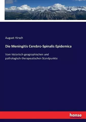 Die Meningitis Cerebro-Spinalis Epidemica cover