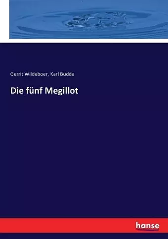 Die fünf Megillot cover