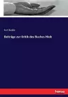 Beiträge zur Kritik des Buches Hiob cover