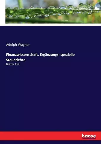 Finanzwissenschaft. Ergänzungs cover