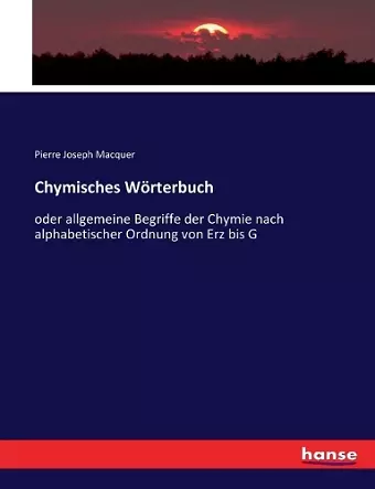 Chymisches Wörterbuch cover